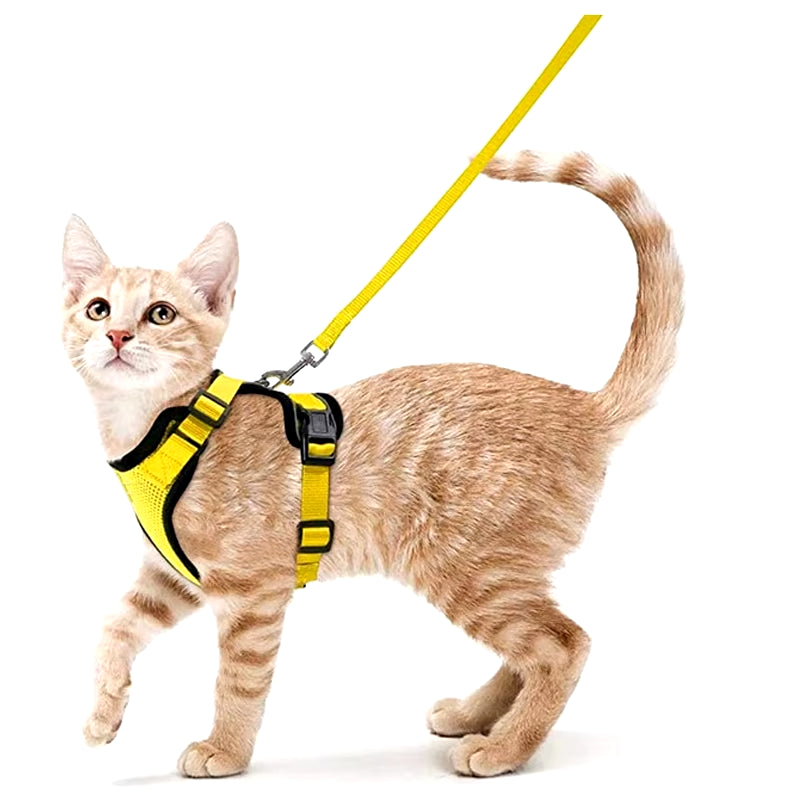 Cat Harness and Leash for Walking, Escape Proof Soft Adjustable Vest Harnesses for Cats, Easycontrol