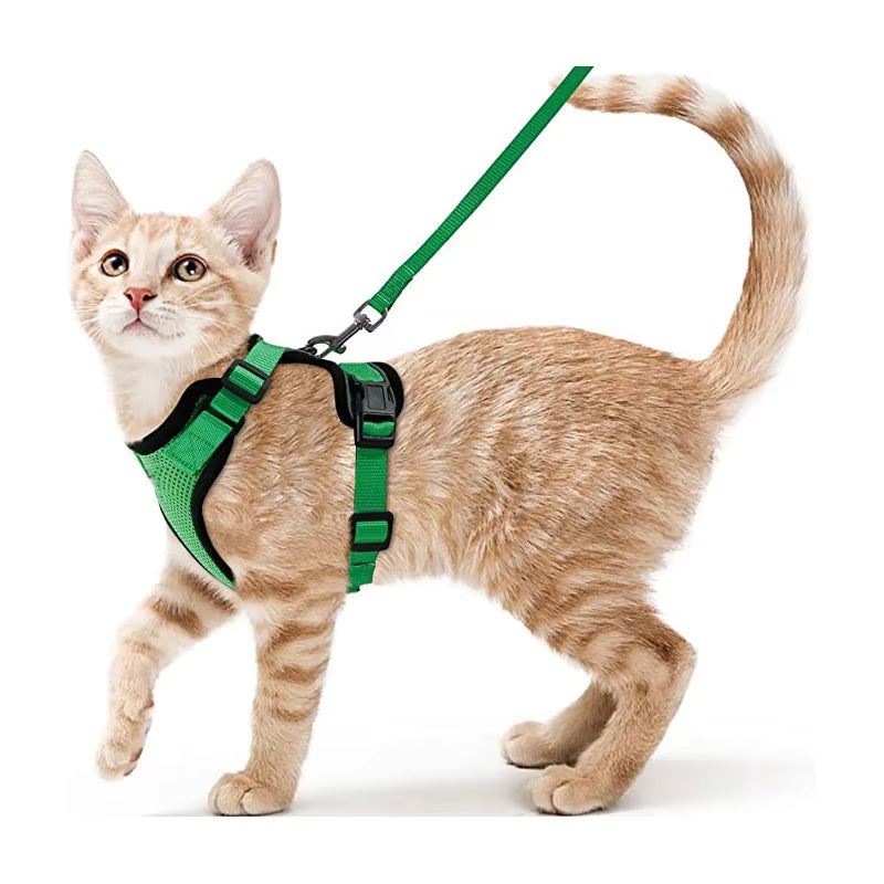 Cat Harness and Leash for Walking, Escape Proof Soft Adjustable Vest Harnesses for Cats, Easycontrol